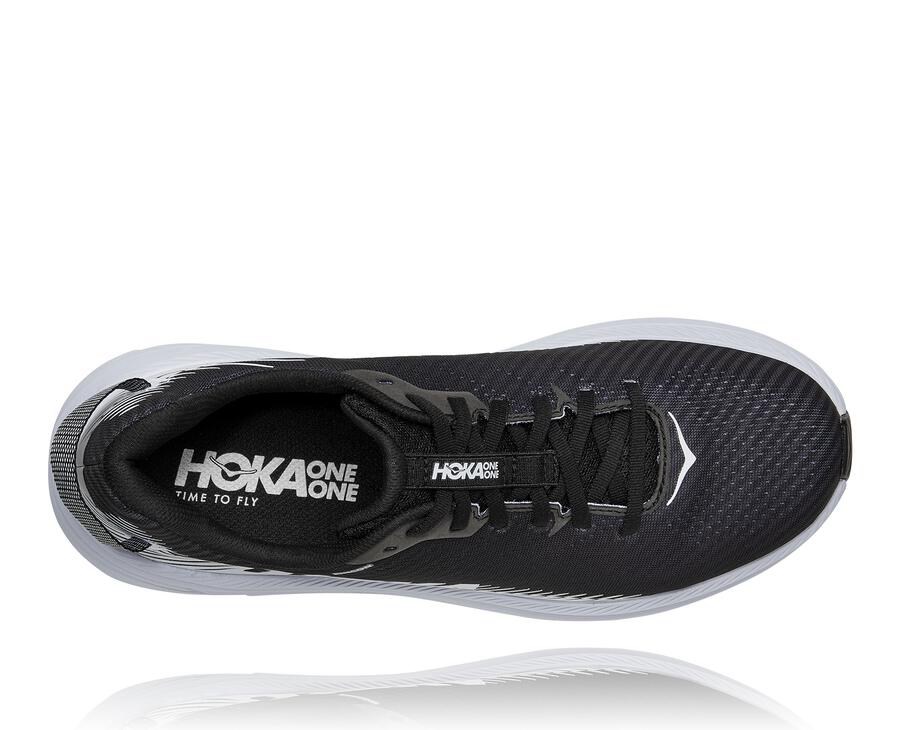 Hoka Australia One One Rincon 2 - Mens Running Shoes Black/White - SEPAQ-2481